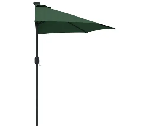 Sodo Pusiau Parasolis Žalia 294 X 150 X 224 Cm Audinys