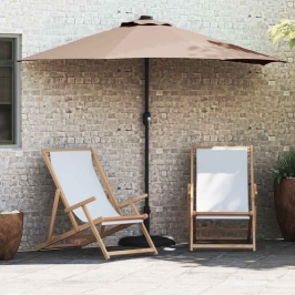 Sodo Skėtis Taupe 294 X 150 X 224 Cm Audinys