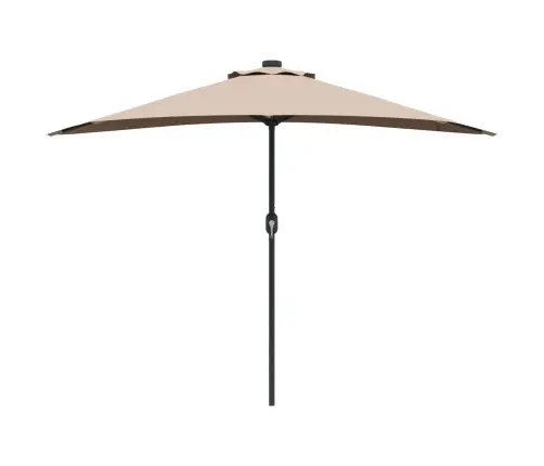 Dārza Parasols Pelēkbrūna 294 X 150 X 224 Cm Audums Vidaxl