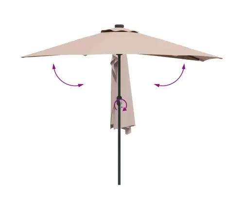 Aedapara Pruunikashall 294 X 150 X 224 Cm Polüester Ja Teras