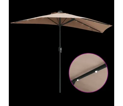 Aedapara Pruunikashall 294 X 150 X 224 Cm Polüester Ja Teras