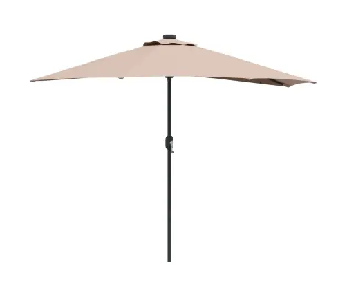 Dārza Parasols Pelēkbrūna 294 X 150 X 224 Cm Audums Vidaxl