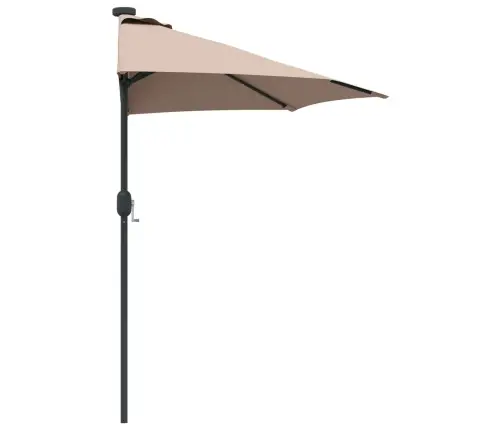 Dārza Parasols Pelēkbrūna 294 X 150 X 224 Cm Audums Vidaxl