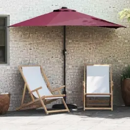 Dārza Parasols Vīnsarkana 294 X 150 X 224 Cm Audums Vidaxl