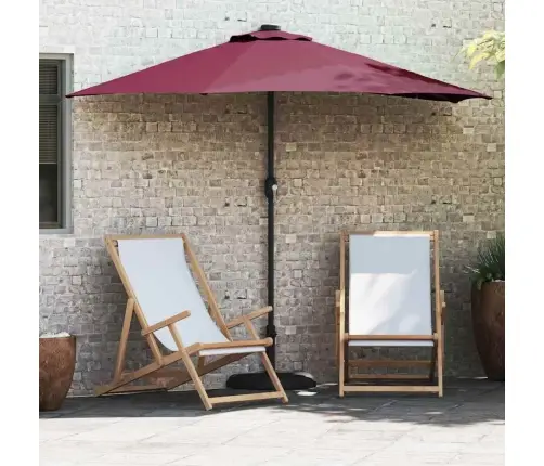 Dārza Parasols Vīnsarkana 294 X 150 X 224 Cm Audums Vidaxl