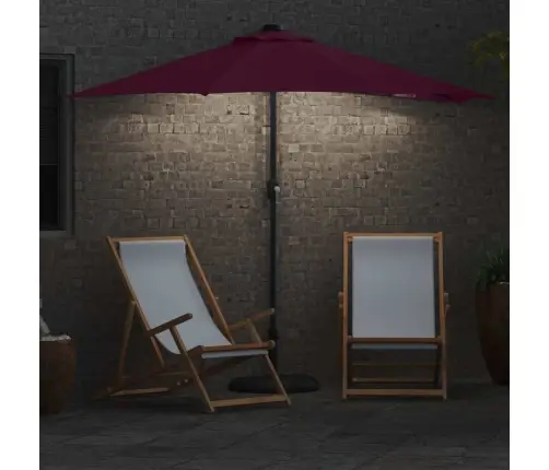 Dārza Parasols Vīnsarkana 294 X 150 X 224 Cm Audums Vidaxl