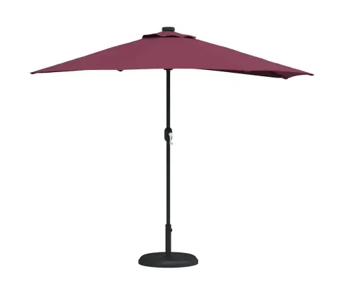 Dārza Parasols Vīnsarkana 294 X 150 X 224 Cm Audums Vidaxl