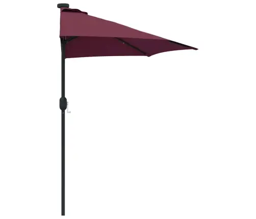 Dārza Parasols Vīnsarkana 294 X 150 X 224 Cm Audums Vidaxl