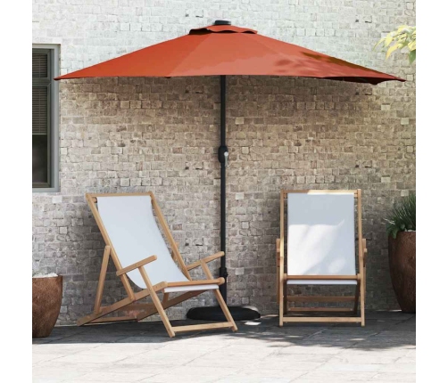 Dārza Parasols Sarkanbrūns 294 X 150 X 224 Cm Audums Vidaxl
