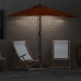 Dārza Parasols Sarkanbrūns 294 X 150 X 224 Cm Audums Vidaxl
