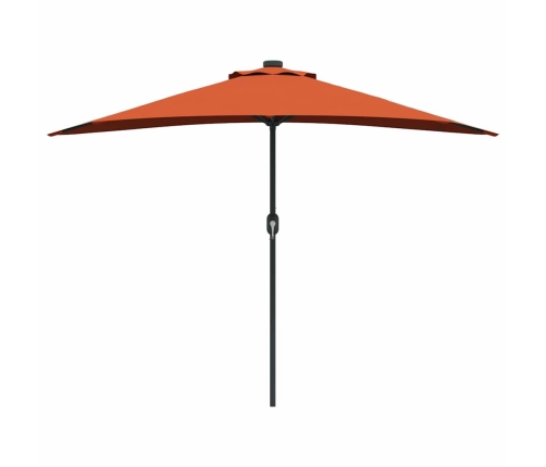 Dārza Parasols Sarkanbrūns 294 X 150 X 224 Cm Audums Vidaxl