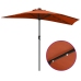 Dārza Parasols Sarkanbrūns 294 X 150 X 224 Cm Audums Vidaxl