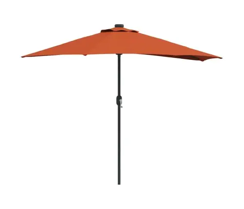 Dārza Parasols Sarkanbrūns 294 X 150 X 224 Cm Audums Vidaxl