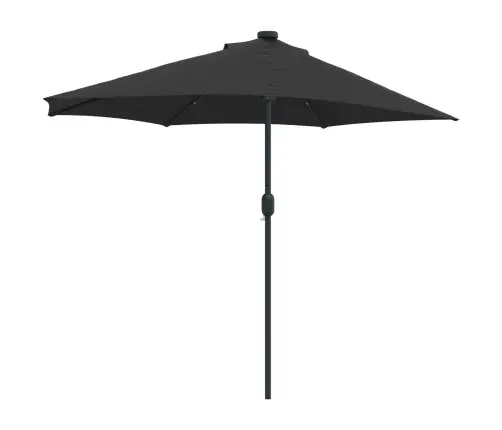 Sodo Skėtis Juoda 294 X 150 X 224 Cm Poliesteris Ir Plienas