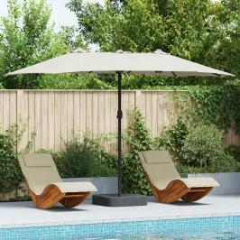 Dārza Parasols Smilšu 385 X 209 X 244 Cm Audums Vidaxl