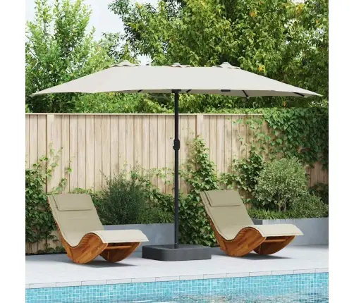 Dārza Parasols Smilšu 385 X 209 X 244 Cm Audums Vidaxl Dārza Parasols Smilšu 385 X 209 X 244 Cm Audums Vidaxl