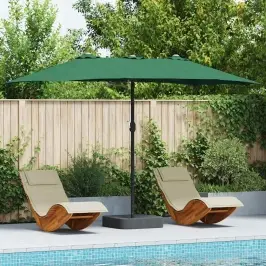 Dārza Parasols Zaļa 385 X 209 X 244 Cm Audums Vidaxl
