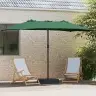 Dārza Parasols Zaļa 385 X 209 X 244 Cm Audums Vidaxl