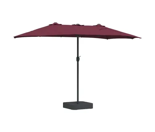 Dārza Parasols Vīnsarkana 385 X 209 X 244 Cm Audums Vidaxl