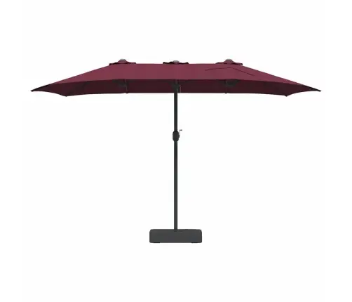 Dārza Parasols Vīnsarkana 385 X 209 X 244 Cm Audums Vidaxl