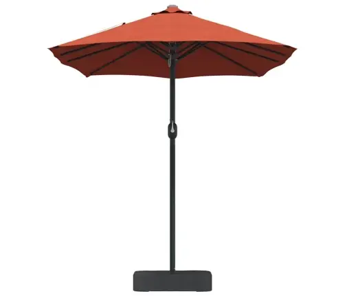 Dārza Parasols Sarkanbrūns 385 X 209 X 244 Cm Audums Vidaxl