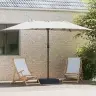 Dārza Parasols Smilšu 385 X 209 X 244 Cm Audums Vidaxl