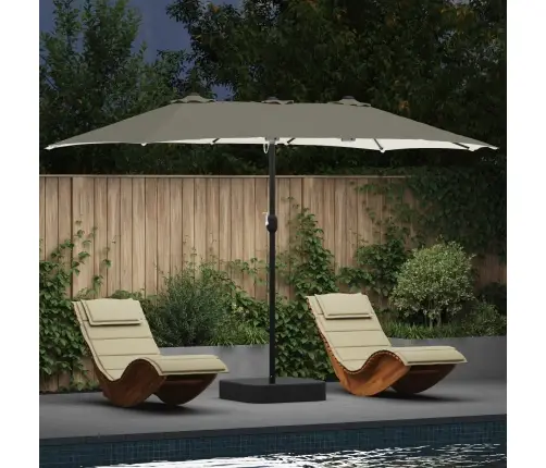 Dārza Parasols Smilšu 385 X 209 X 244 Cm Audums Vidaxl