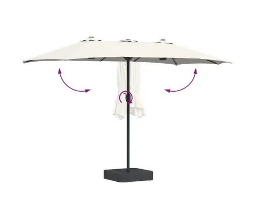 Dārza Parasols Smilšu 385 X 209 X 244 Cm Audums Vidaxl