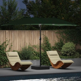 Dārza Parasols Zaļa 385 X 209 X 244 Cm Audums Vidaxl