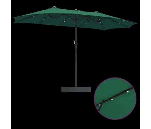 Dārza Parasols Zaļa 385 X 209 X 244 Cm Audums Vidaxl