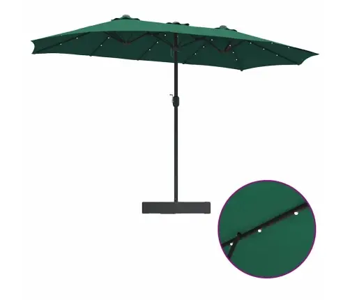 Dārza Parasols Zaļa 385 X 209 X 244 Cm Audums Vidaxl