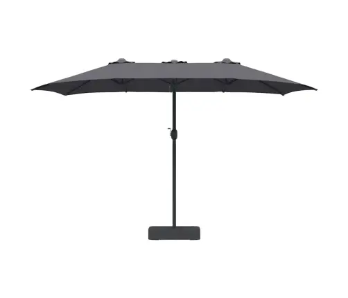 Dārza Parasols Antracīts 385 X 209 X 244 Cm Audums Vidaxl