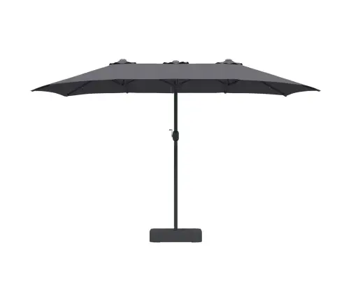 Dārza Parasols Antracīts 385 X 209 X 244 Cm Audums Vidaxl