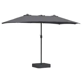 Dārza Parasols Antracīts 385 X 209 X 244 Cm Poliesters Vidaxl