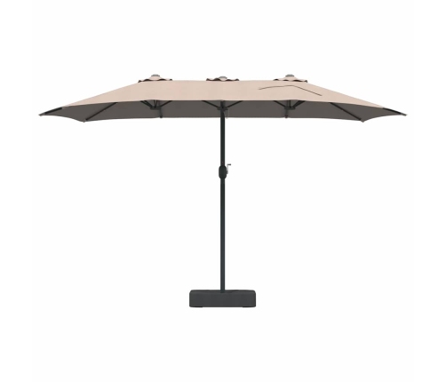 Dārza Parasols Pelēkbrūna 385 X 209 X 244 Cm Audums Vidaxl