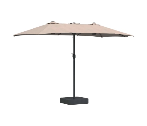 Dārza Parasols Pelēkbrūna 385 X 209 X 244 Cm Audums Vidaxl