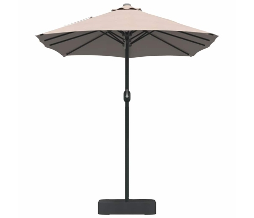 Dārza Parasols Pelēkbrūna 385 X 209 X 244 Cm Audums Vidaxl