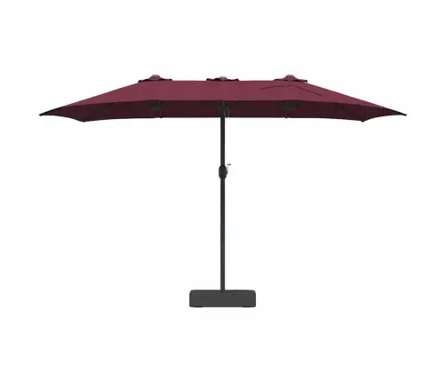 Dārza Parasols Vīnsarkana 385 X 209 X 244 Cm Audums Vidaxl