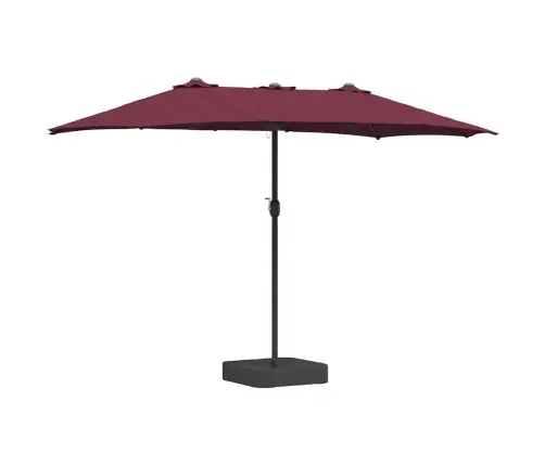 Dārza Parasols Vīnsarkana 385 X 209 X 244 Cm Audums Vidaxl