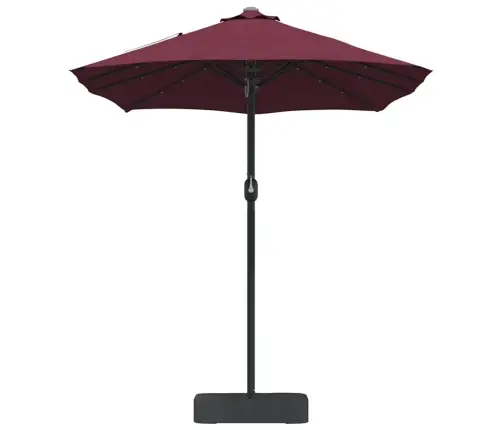Dārza Parasols Vīnsarkana 385 X 209 X 244 Cm Audums Vidaxl