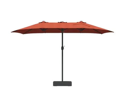 Dārza Parasols Sarkanbrūns 385 X 209 X 244 Cm Audums Vidaxl