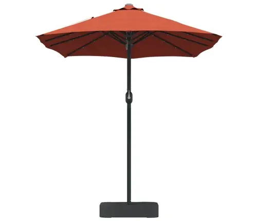 Dārza Parasols Sarkanbrūns 385 X 209 X 244 Cm Audums Vidaxl