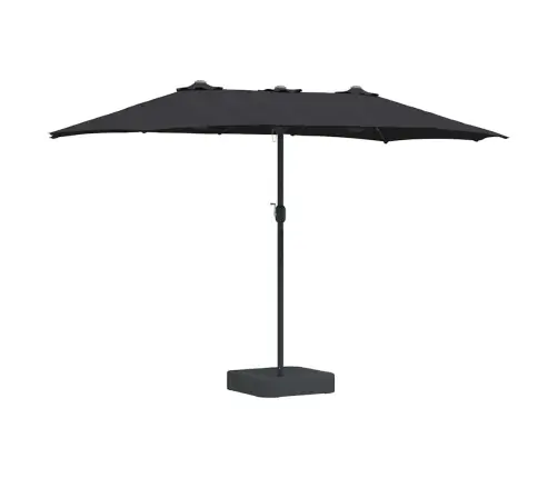Dārza Parasols Melna 385 X 209 X 244 Cm Audums Vidaxl