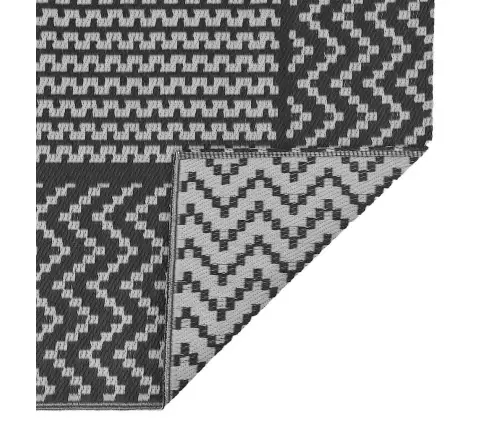 Āra Paklājs Arakil Melna Un Pelēka 250 X 400 Cm Pp Vidaxl