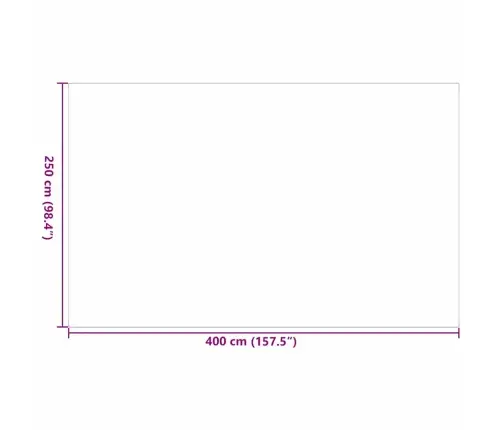 Āra Sega Arakil Pelēka Un Balta Poliesters 250 X 400 Cm Vidaxl