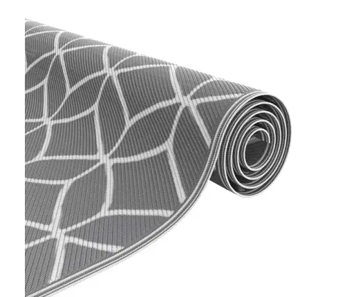 Āra Segums Arakil Pelēks Un Balts Poliesters 250 X 600 Cm Vidaxl