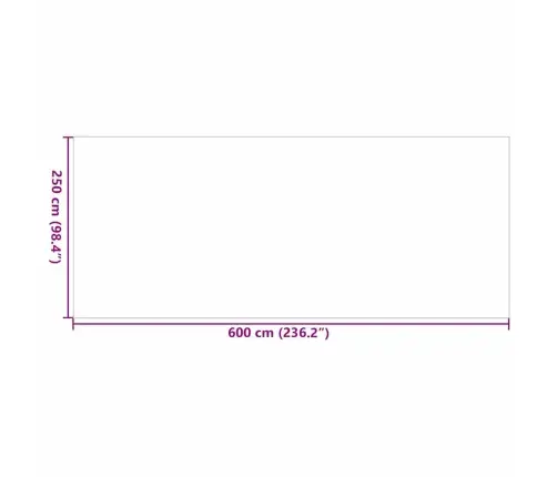 Āra Segums Arakil Pelēks Un Balts Poliesters 250 X 600 Cm Vidaxl