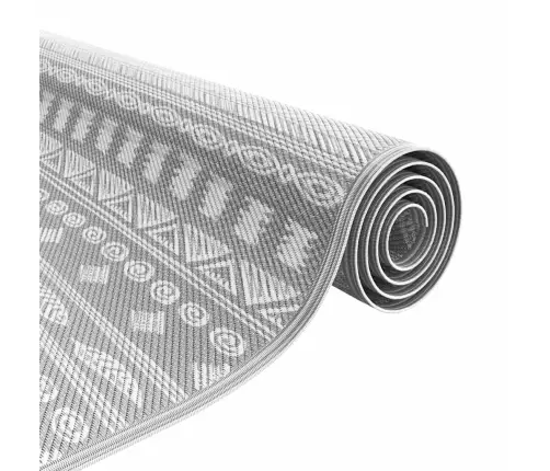 Āra Paklājs Paisley Arakil Pelēka Un Balta 400 × 300 Cm Vidaxl