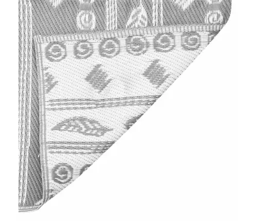 Āra Paklājs Paisley Arakil Pelēka Un Balta 400 × 300 Cm Vidaxl