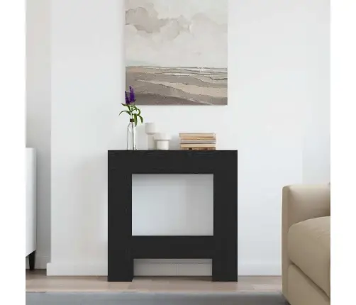Kamīna Apkaime Black Oak 81X18X82 Cm Engineered Wood Vidaxl